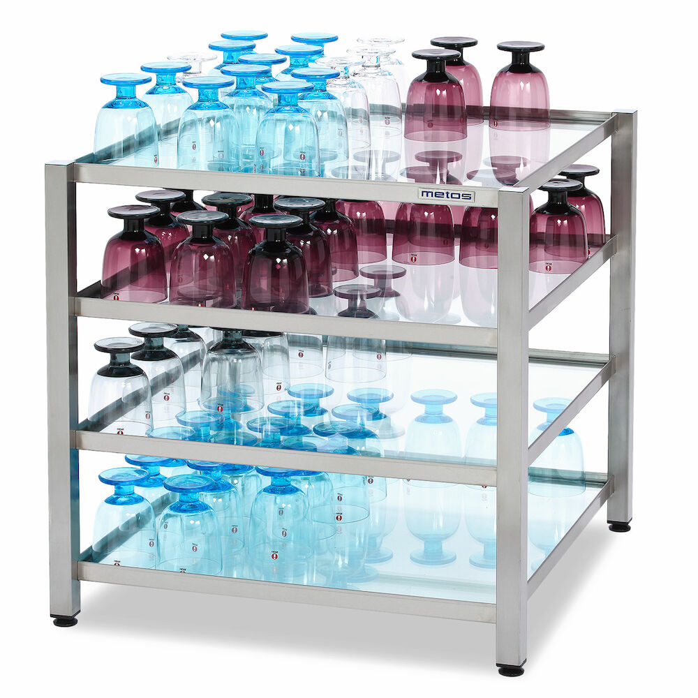 Krūzes un stikla statīvs Metos Cuppi-II S/S 600x600x600