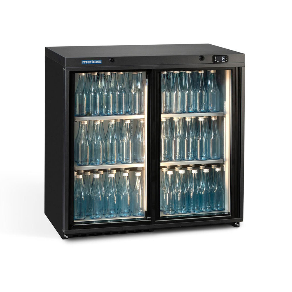 Stikla durvju dzesētājs Metos Maxiglass LG3/250SD ar bīdāmām durvīm