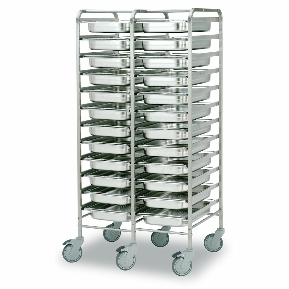GN-konteineru ratiņi Metos GNT-24 Flat Pack