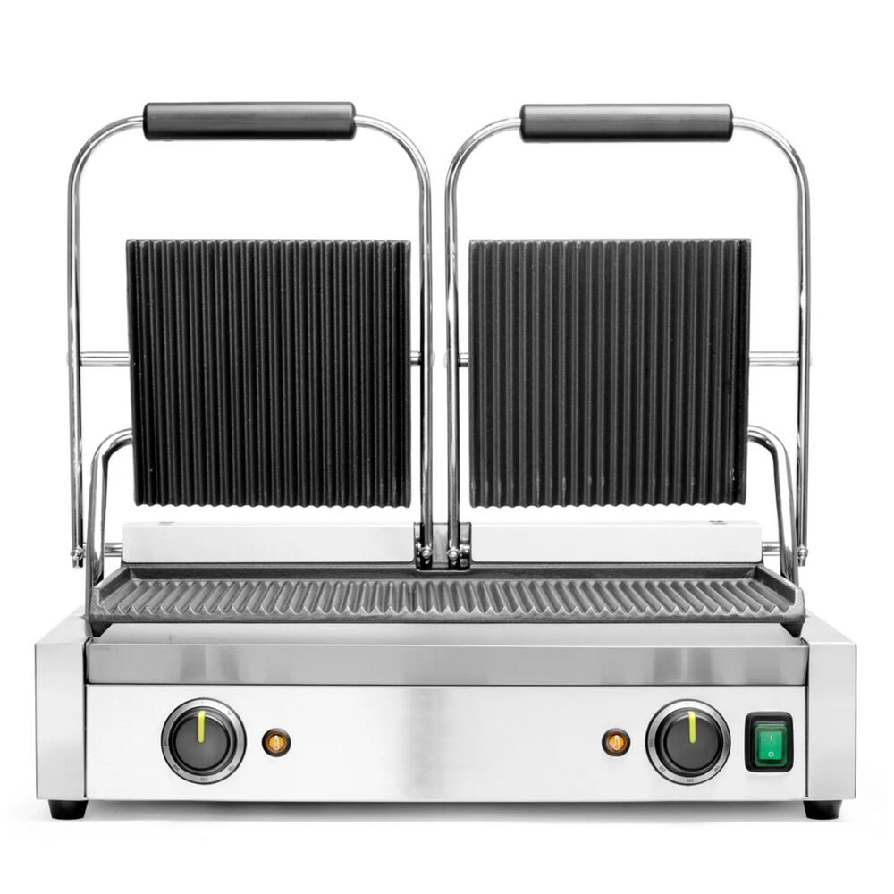 Panini grill Metos 475x230 ribbed, double