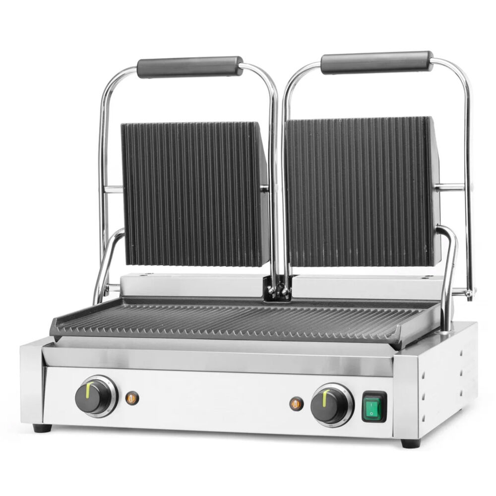 Panini grill Metos 475x230 ribbed, double
