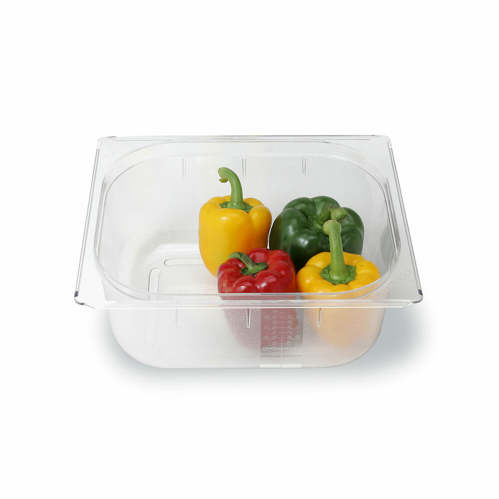 Plastmasas konteiners Metos GN1/2-150, caurspīdīgs