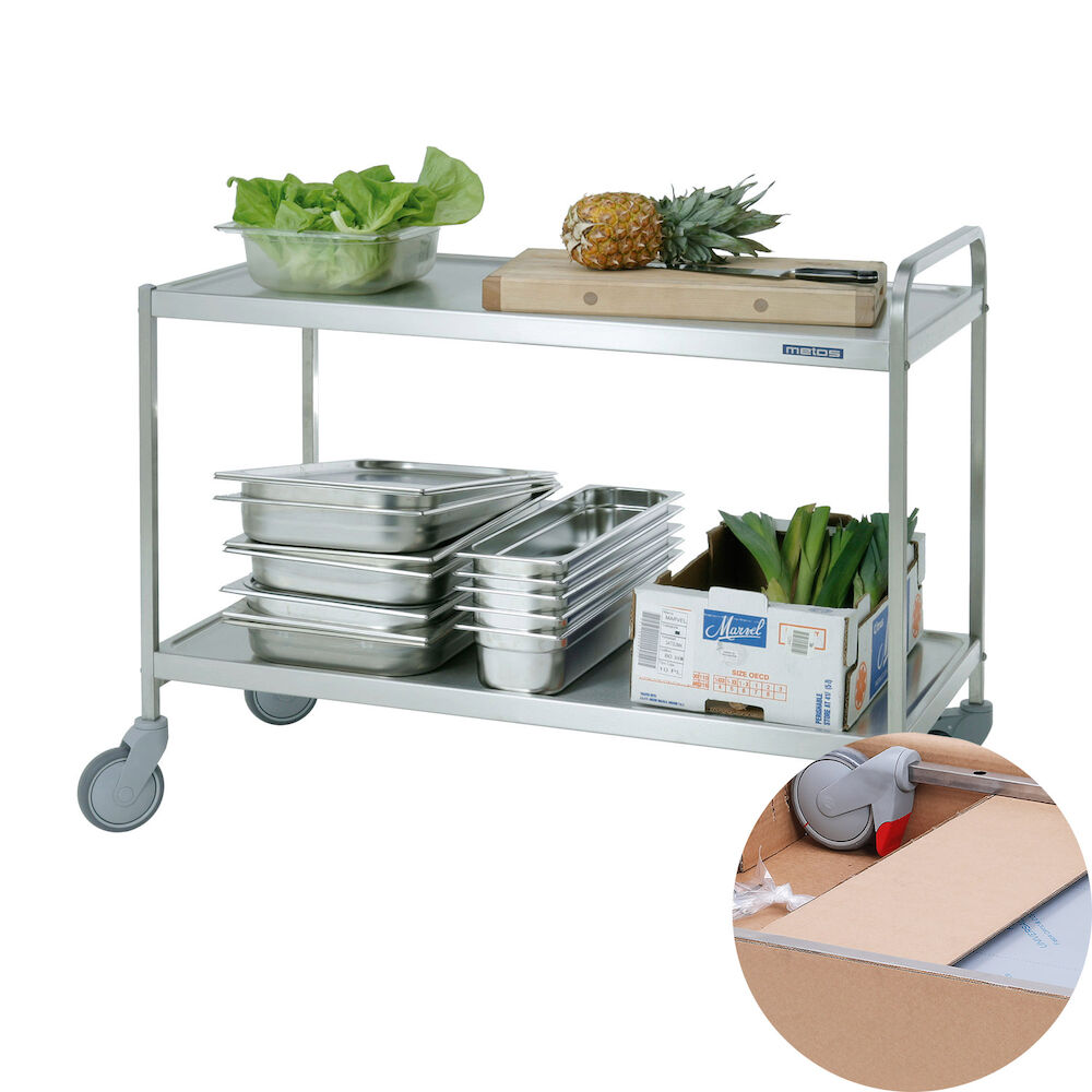 Servisa ratiņi Metos SET-105/2 Flat Pack, 2 līmeņi