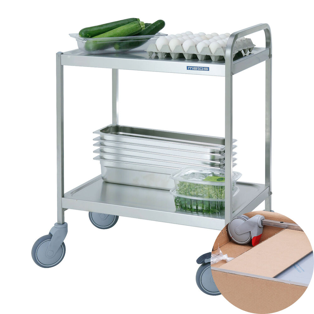 Servisa ratiņi Metos SET-70/2 Flat Pack, 2 līmeņi