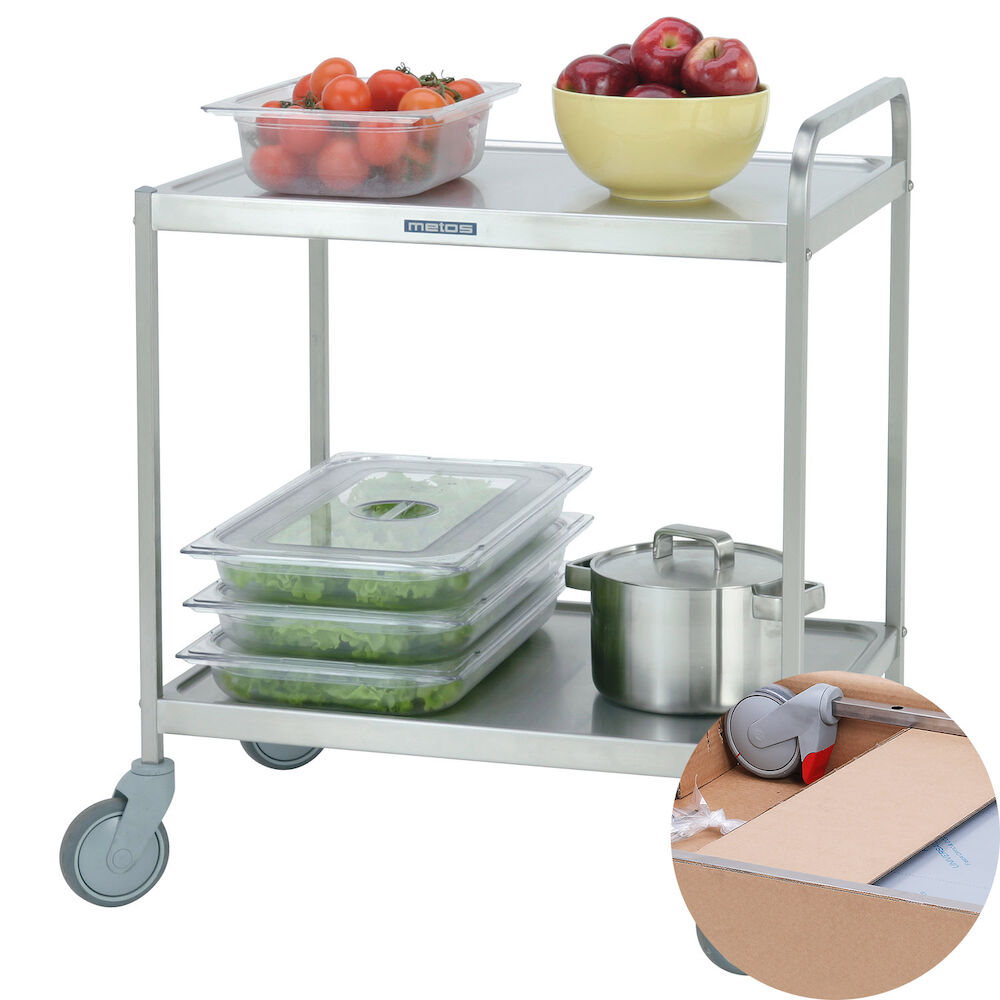 Servisa ratiņi Metos SET-75/2 Flat Pack, 2 līmeņi