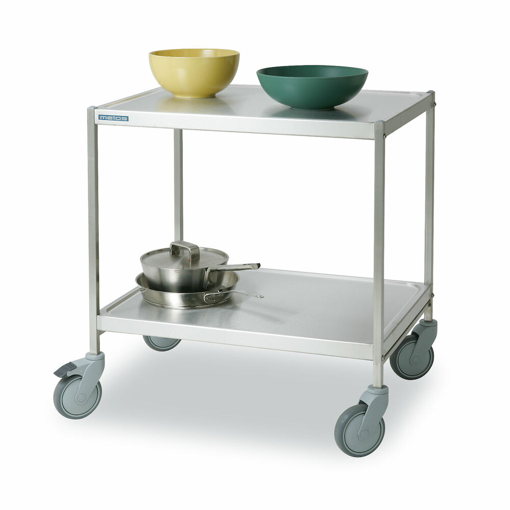 Servisa ratiņi Metos SET-75WH/2 Flat Pack, 2 līmeņi, bez rokas