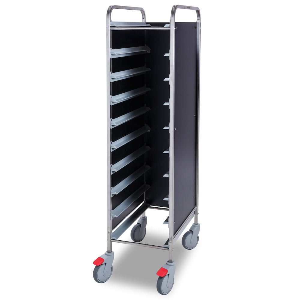 Paplātes ratiņi Metos TRT-10C Flat Pack melni