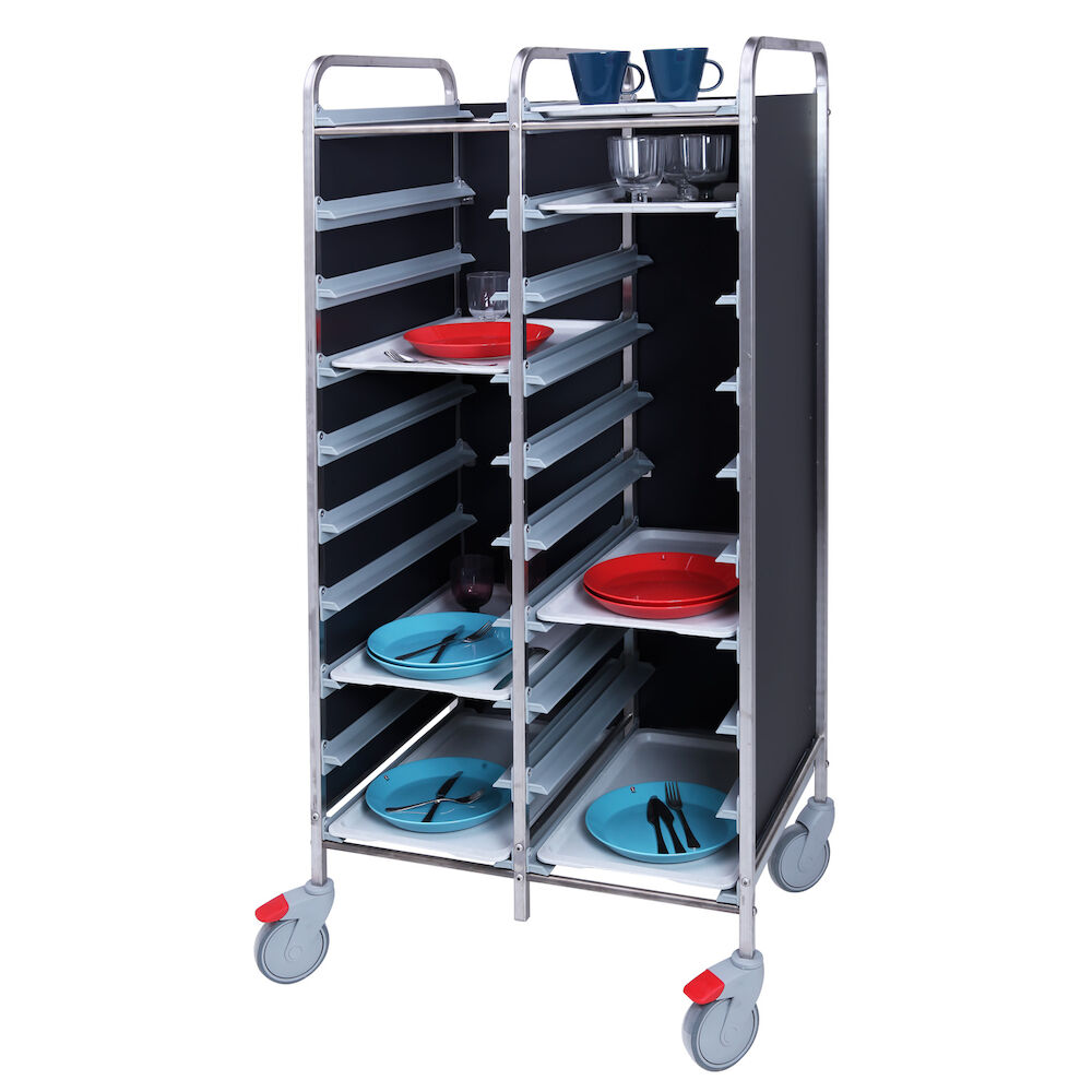 Paplātes ratiņi Metos TRT-20C Flat Pack, melni