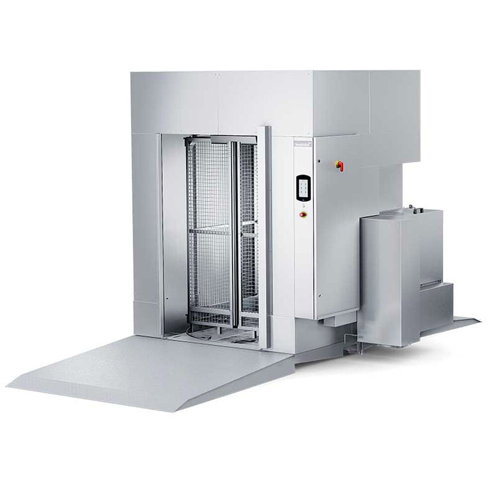 Ratiņu mazgātājs Metos WD-18CW ar 2 durvīm un stiprinājumu uz grīdas WD-TOUCH